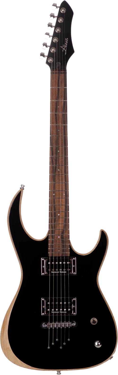 Guitarra Phoenix Black — acabado negro satinado con hardware cromado